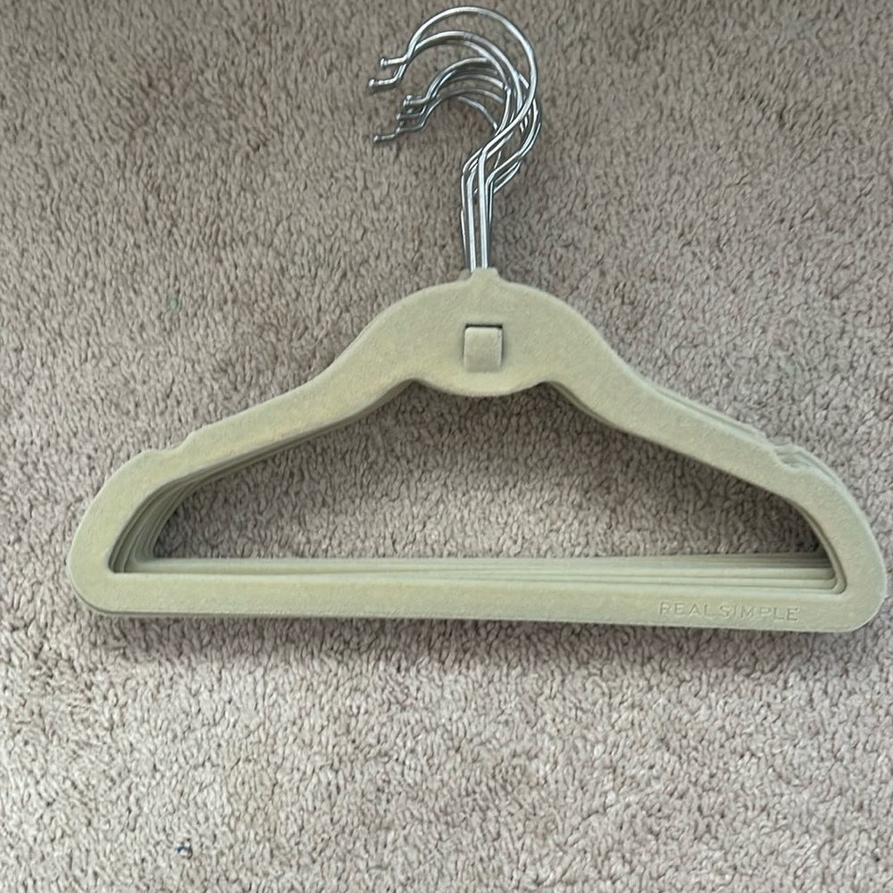Pack of 12 Real Simple Kids Children Hangers Cream